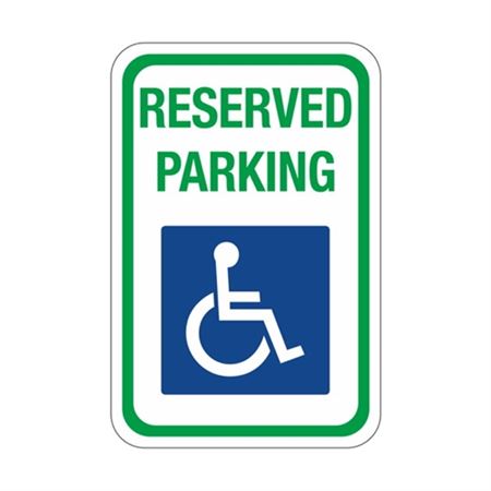Reserved Parking with Symbol Sign 12" x 18"
